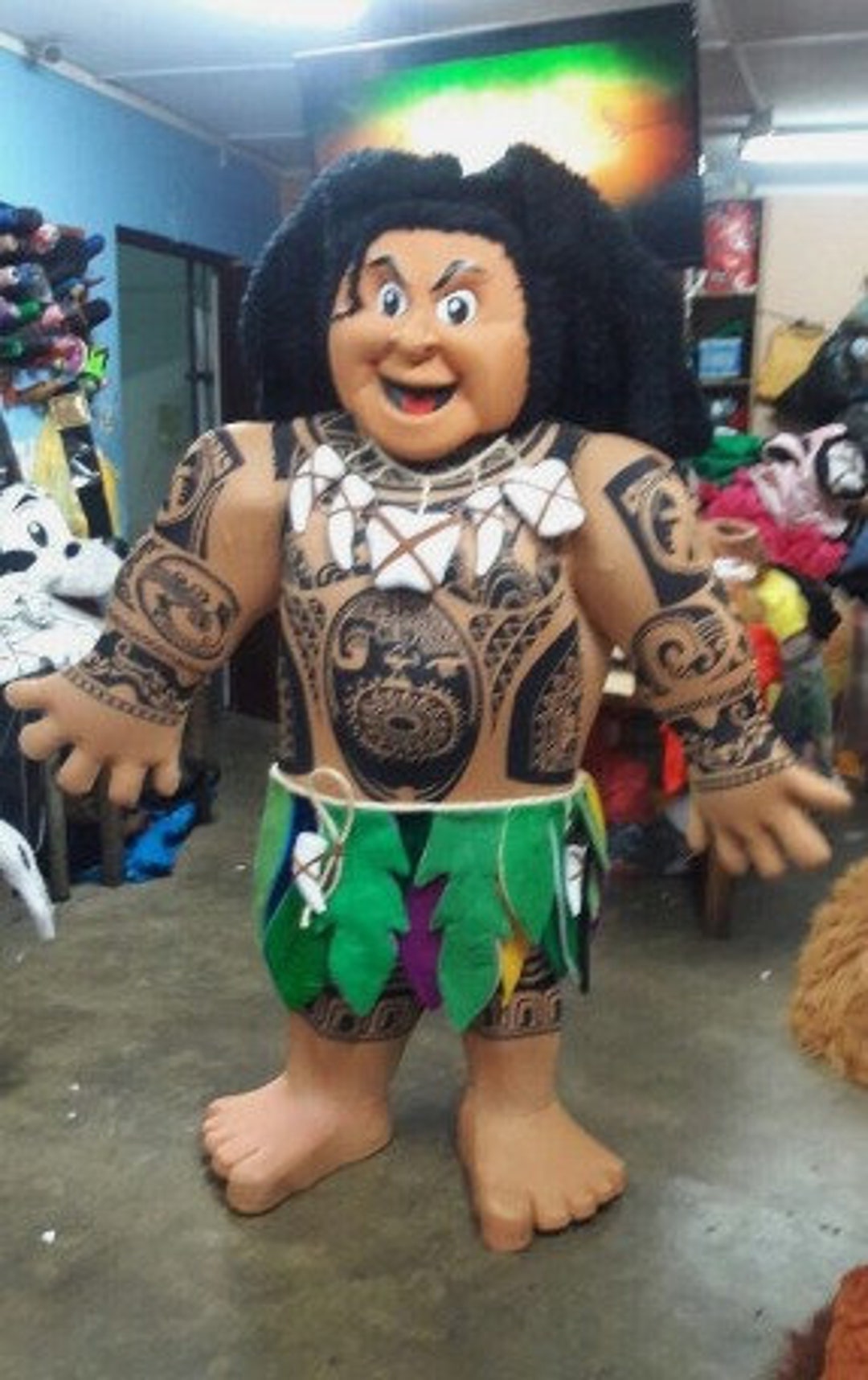 Maui Moana Mascot Costume Character Party Halloween Cosplay Hawaiian