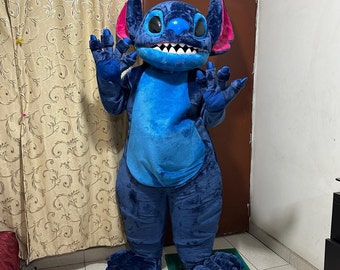 Stitch met glasvezel hoofd mascotte kostuum dier karakter cosplay Halloween Party Event