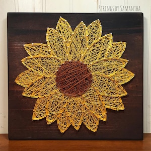 Sunflower String Art Sign - MADE TO ORDER