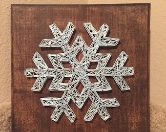 Snowflake String Art Sign - MADE TO ORDER