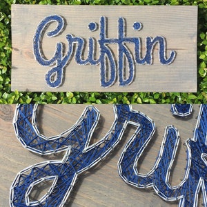 Cursive Style String Art Sign - MADE TO ORDER