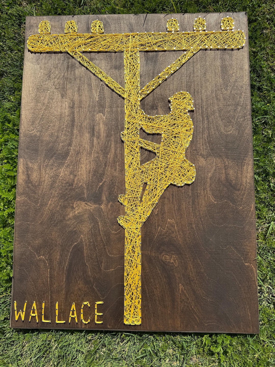 Stringing Works Signages Lineman String Art Sign - MADE TO ORDER - Etsy