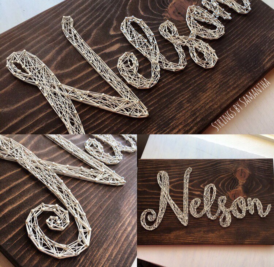 Script Style String Art Sign - MADE TO ORDER - Etsy