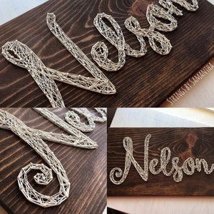 Script Style String Art Sign - MADE TO ORDER