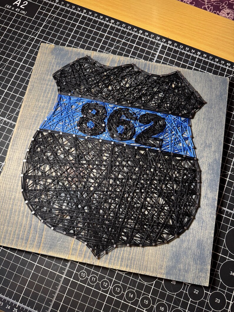 Police Badge String Art Sign - MADE TO ORDER - Etsy
