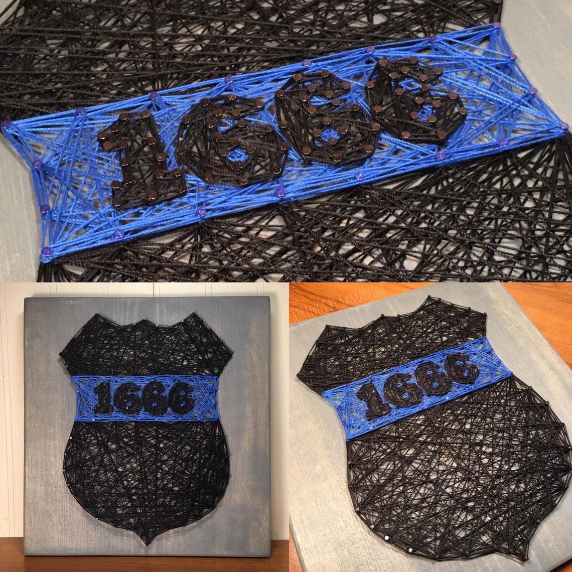 Police Badge String Art Sign - MADE TO ORDER - Etsy