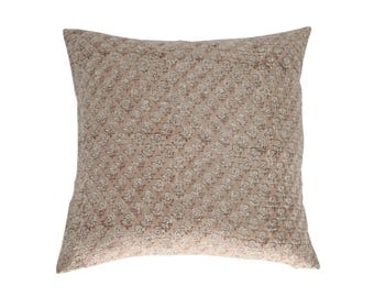 Funda de almohada de lino estampada a mano / Cojín decorativo floral / Decoración de primavera estilo granja bohemio / Regalo de inauguración de la casa