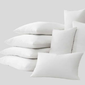 Hypoallergenic Down Alternative Pillow Insert | Fiber Fill | Soft Throw Pillow Form | Cushion Inner | Allergy Free