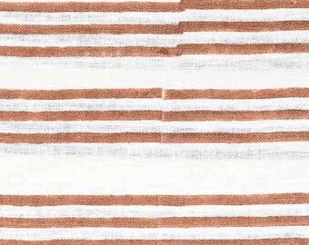 Block Print Linen Fabric by Yard | 58" Wide Designer Heavy Linen | Farmhouse Home Decor Pillow, Cushion, Curtain, Upholstery | Thelma