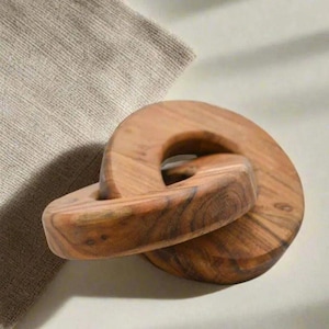 Oversized Wooden Knot – Modern Sculptural Wood Decor, Minimal Rustic Accent for Coffee Table or Shelf, Gift for Her