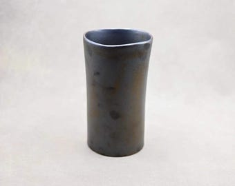 Bronze Ceramic Vase – Metallic Flower Vase, Modern Elegant Home Decor, Gift for Her
