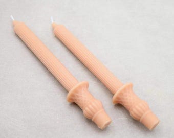 Unscented Pleated Taper Candles – Set of 2, Elegant Tabletop Candle Decor