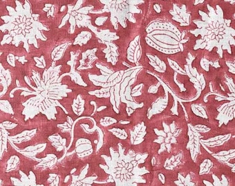 Block Print Linen Fabric by Yard | 58" Wide Designer Heavy Linen | Farmhouse Home Decor Pillow, Cushion, Curtain, Upholstery | Adrian