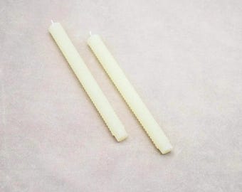 Unscented Hobnail Taper Candles – Set of 2, Elegant Tabletop & Holiday Candle Decor