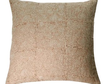 Funda de almohada de lino estampada a mano / Cojín decorativo floral / Decoración de primavera estilo granja bohemio / Regalo de inauguración de la casa