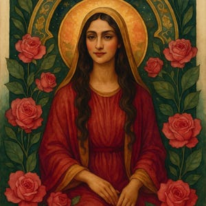 Mary Magdalene Watercolor Printable Art | Divine Feminine Wall Decor | Instant Download Sacred Goddess Art