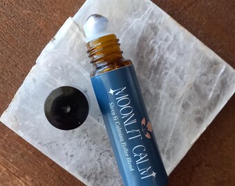 Moonlit Calm Roller | Sleep Support Essential Oil Blend | Lavender Relaxation Oil | Stress Relief & Bedtime Ritual Roller | Natural Perfume