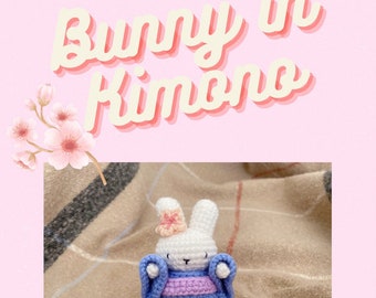 Patron/tutoriel au crochet lapin en kimono (téléchargement PDF numérique)