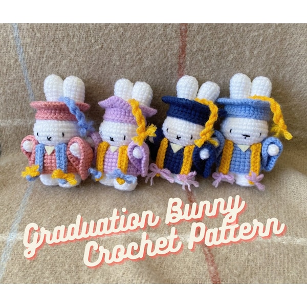 Graduation Bunny Crochet Pattern/Tutorial