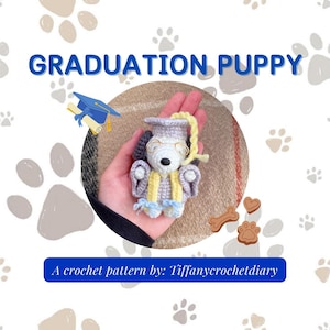 Graduation Puppy Crochet Pattern, for Beginners
