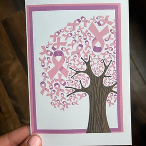 Tree of Hope- Encouragement Digital Card for Someone Battling Breast Cancer | Supportive, Uplifting Card for Cancer Patients | “Stay Strong”