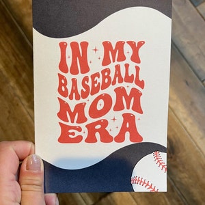 Cartão exclusivo de Dia das Mães para mãe do beisebol - 'Na minha era do beisebol', demonstrando gratidão pela sua amizade