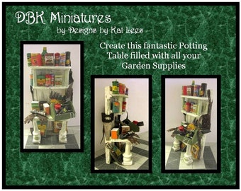 Potting Table and Garden Tools