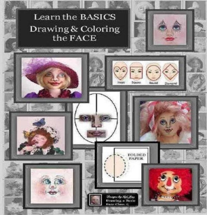 Learn the Basics of drawing and coloring the Face E-Pattern Booklet image 1