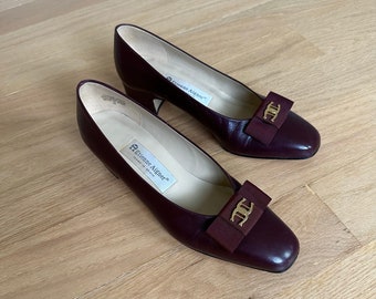 Vintage 80s Etienne Aigner Fiesta Heel in Burgundy - Size 8