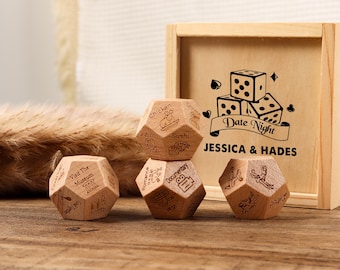 Decisions Dice Set for Lovers - Personalised Anniversary Date Night Gift Box - Position & Idea Dice Game, New Couple Game