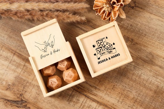Personalized Date Night Dice - Date Night Gifts, Date Night Ideas, Custom Anniversary Gifts, Gift for Couples