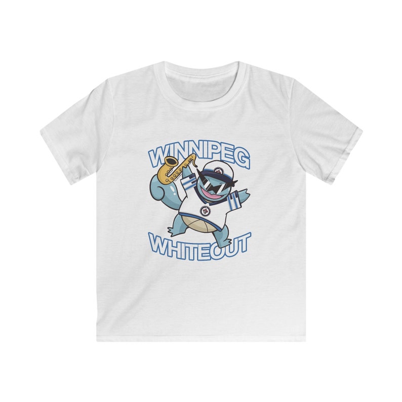 Youth Winnipeg Jets Squirtle Sax Whiteout Tee zdjęcie 1