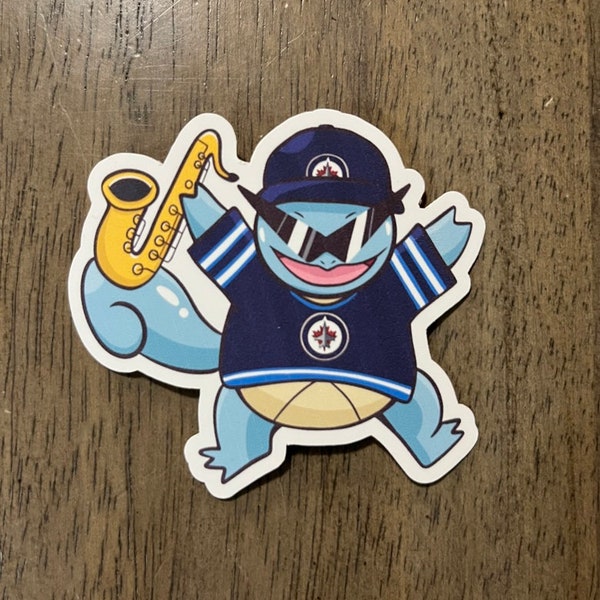 Winnipeg Jets Squirtle Sax Sticker