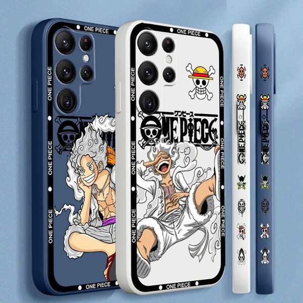 One Piece Anime Translucent Phone Case, Samsung S24 S23 S22 S21 S20 S10 FE Note 20 10 Ultra Lite Plus