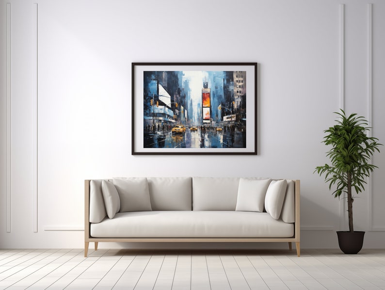 Photo Imprimée Sur Toile Times Square New York - Art Mural Moderne, Multicolore, Bold Bloc Design, Neuf