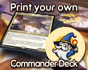 Stampa le tue 100 carte Decklist - Comandante - Mazzo MTG personalizzato - Proxy Premium - Carte di alta qualità