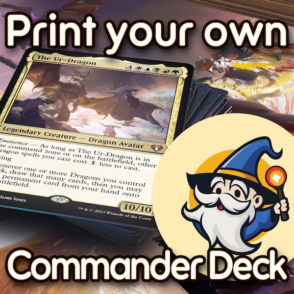 Print Your Own 100 cards Decklist - Commander - Personalized MTG Deck - Premium Proxies - High Quality Cards