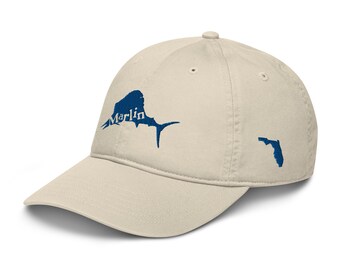 Cappello Berretto Baseball Regolabile Marlin Ricamato Blu