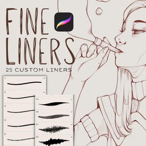 Procreate Fine Liner Brushes: Texture, Inking and Outline