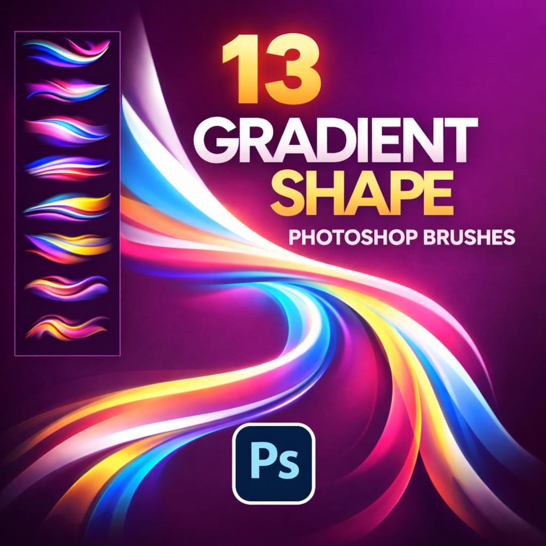 13 Gradient Shape Brushes for Photoshop - Etsy
