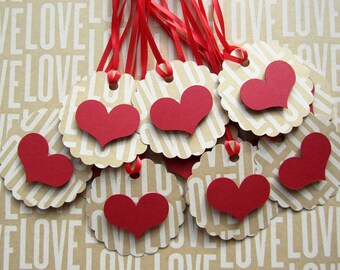 Scalloped Heart Tags