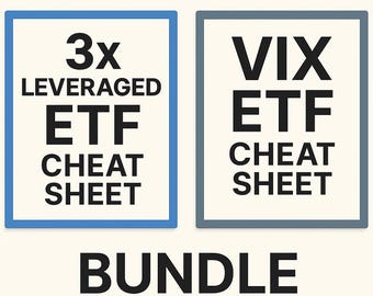 ETF Cheat Sheet Bundle – VIX “Fear Gauge” & 3x Leveraged ETFs (Color-Coded PDF)