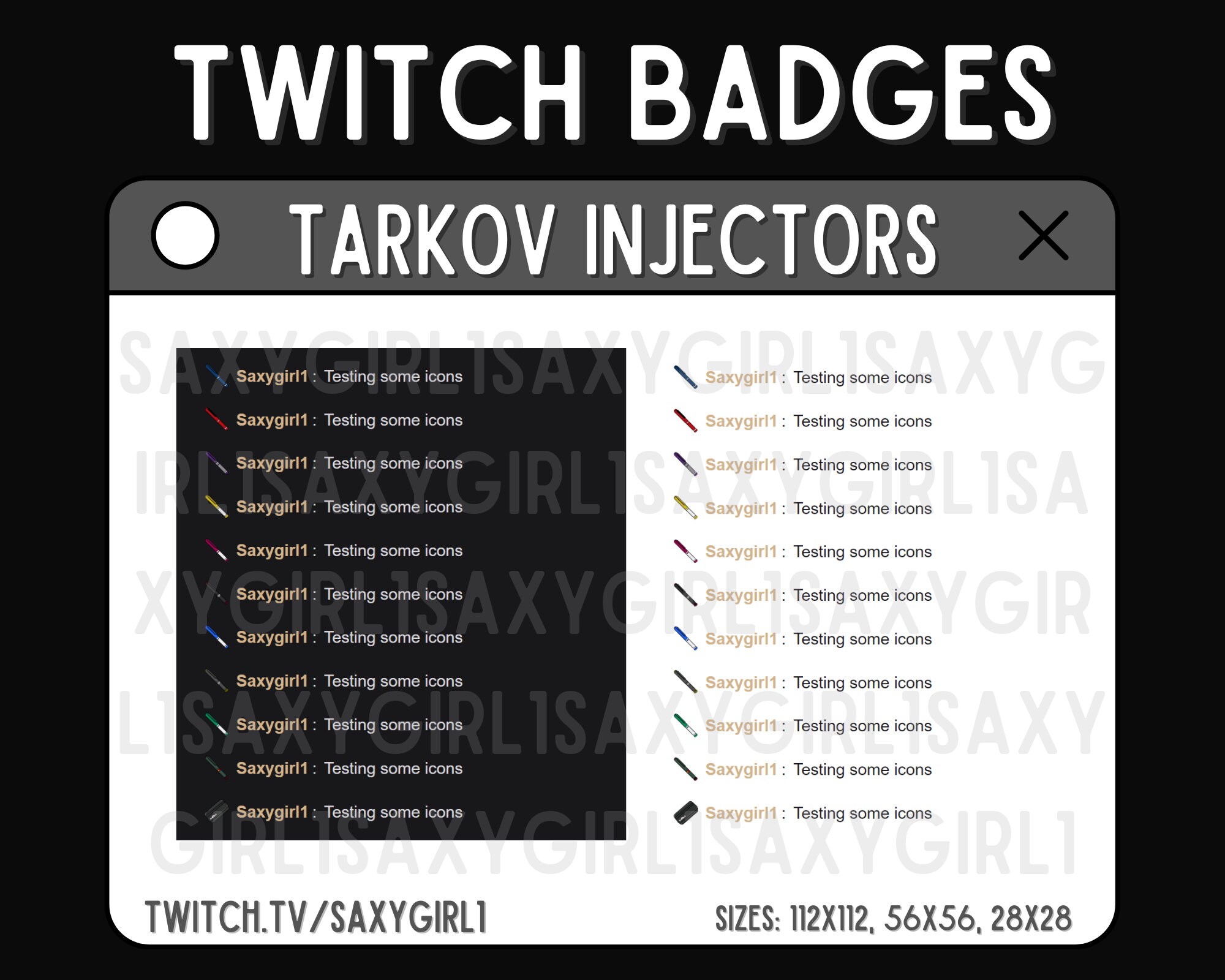 Tarkov Injectors and Case Bits/sub Badges Set of 11 Highquality EFT