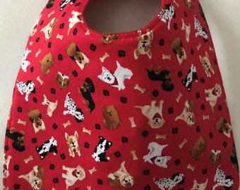 Baby Bib:  Puppies All Over Dog Breeds