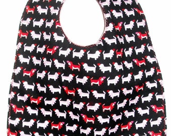 Baby/Toddler Bib:  I Love My Dachshund Dogs and Hearts