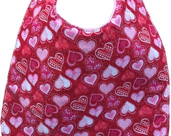 Baby Bib:  Sparkling Hearts for Valentine's Day Any Day