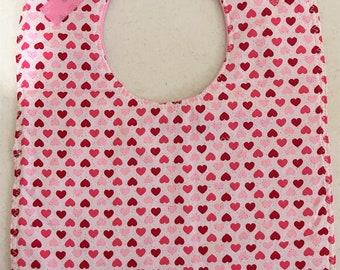 Hearts All Over Baby Bib