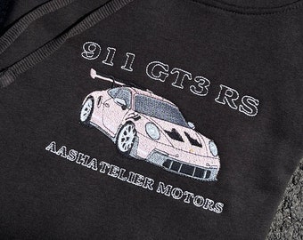 Porsche 911 GT3 RS Hoodie / Sweatshirt Embroidery - Car Clothing - Porsche clothing