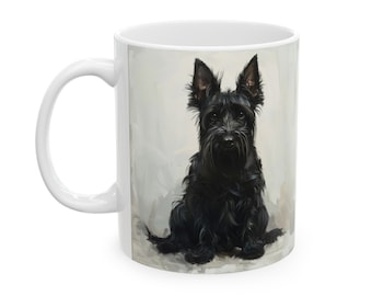 Scottish Terrier, Aberdeen, Dogs, Dog lovers, independent Ceramic Mug, (11oz, 15oz)