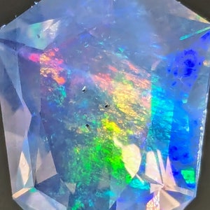 Incredible Contra Luz Water Opal from Mexico,   5 carats, precision cut.
